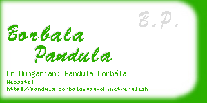 borbala pandula business card