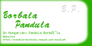 borbala pandula business card